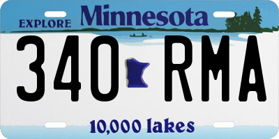 MN license plate 340RMA