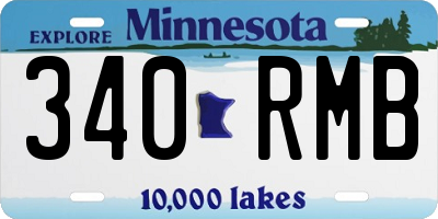 MN license plate 340RMB