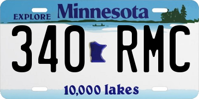 MN license plate 340RMC
