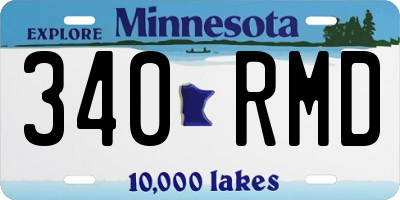 MN license plate 340RMD