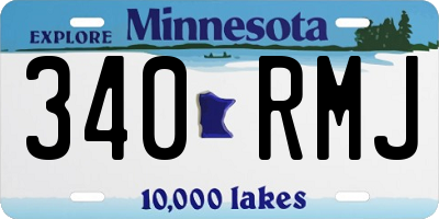 MN license plate 340RMJ