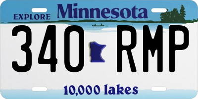 MN license plate 340RMP