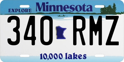 MN license plate 340RMZ
