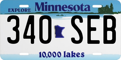 MN license plate 340SEB