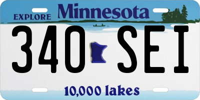 MN license plate 340SEI