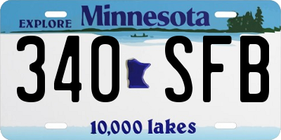MN license plate 340SFB