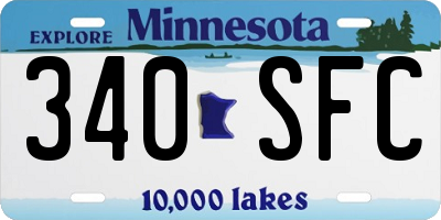 MN license plate 340SFC