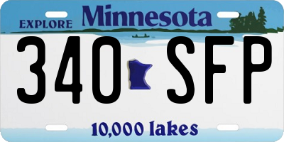MN license plate 340SFP