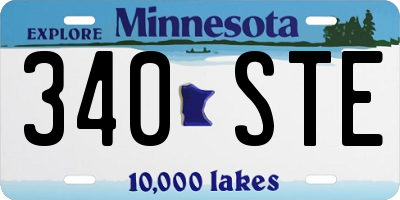 MN license plate 340STE