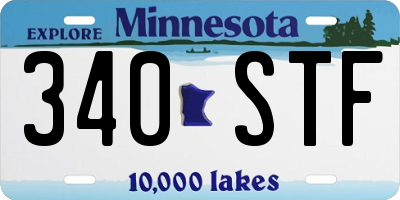 MN license plate 340STF