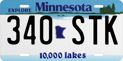 MN license plate 340STK
