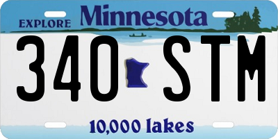 MN license plate 340STM
