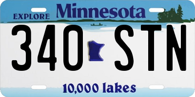 MN license plate 340STN