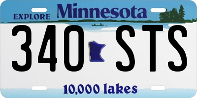 MN license plate 340STS