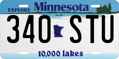 MN license plate 340STU
