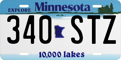 MN license plate 340STZ