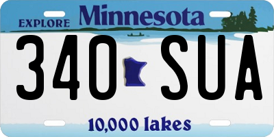 MN license plate 340SUA