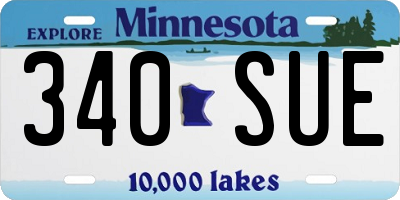 MN license plate 340SUE