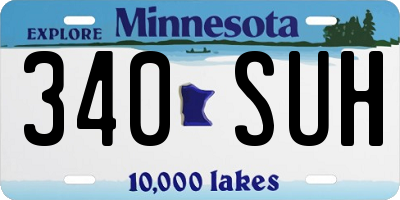 MN license plate 340SUH