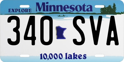 MN license plate 340SVA