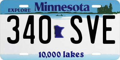 MN license plate 340SVE