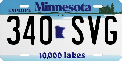 MN license plate 340SVG