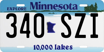 MN license plate 340SZI