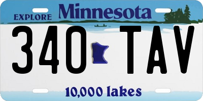 MN license plate 340TAV