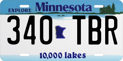 MN license plate 340TBR