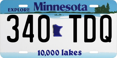 MN license plate 340TDQ