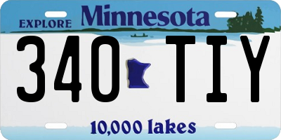 MN license plate 340TIY