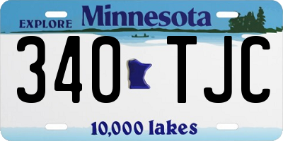 MN license plate 340TJC