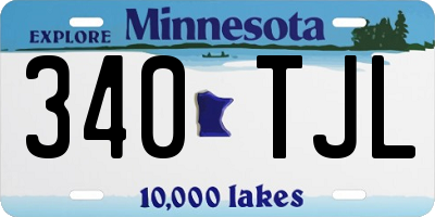 MN license plate 340TJL