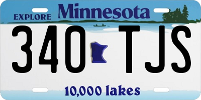 MN license plate 340TJS