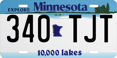 MN license plate 340TJT