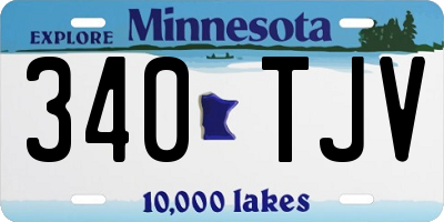 MN license plate 340TJV