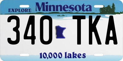 MN license plate 340TKA