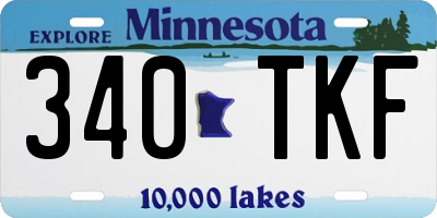 MN license plate 340TKF