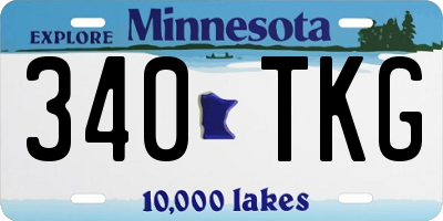 MN license plate 340TKG