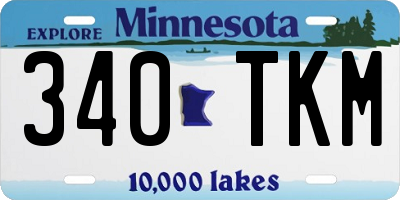MN license plate 340TKM