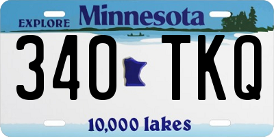 MN license plate 340TKQ