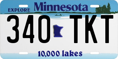 MN license plate 340TKT