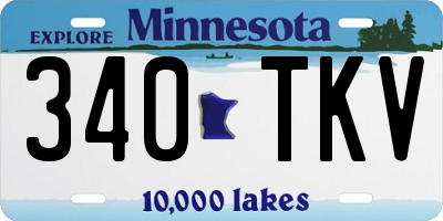 MN license plate 340TKV
