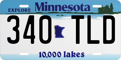 MN license plate 340TLD
