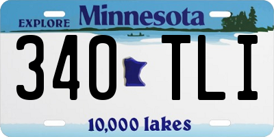 MN license plate 340TLI