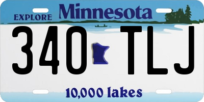 MN license plate 340TLJ