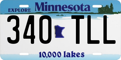 MN license plate 340TLL