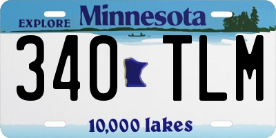 MN license plate 340TLM