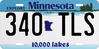 MN license plate 340TLS