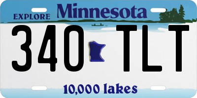MN license plate 340TLT